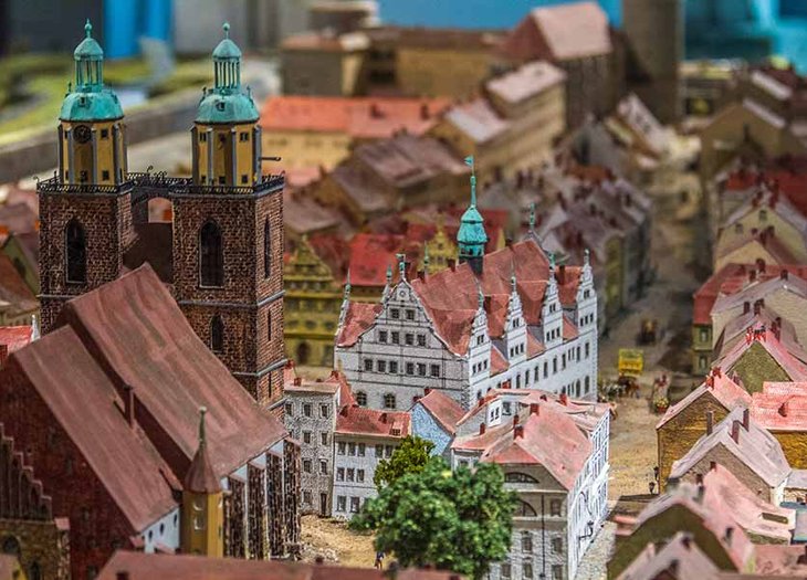 Miniatur Stadtmodell Marktplatz Wittenberg